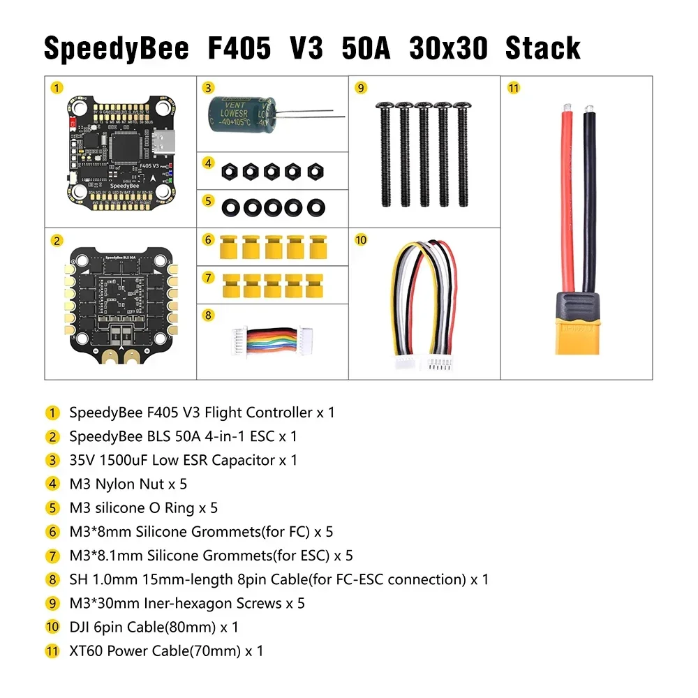 SpeedyBee F405 V3/V4 FC ESC St - مراجعة Speedybee F405 V4 Bls 55A Stack وسعره